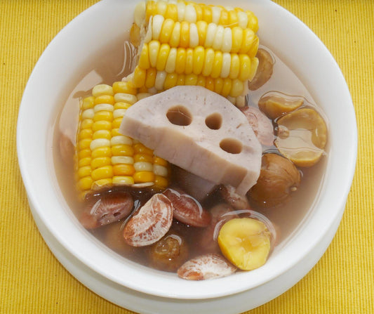 頸椎病調理—蓮藕栗子粟米花豆湯